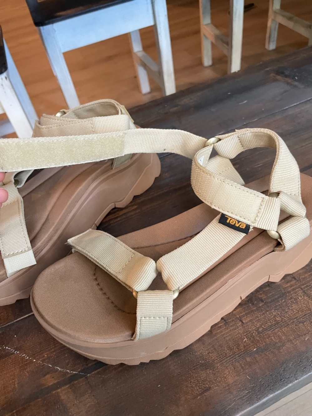 TEVA Women Jadito Platform Memory Foam Comfort Sandal 6 Tan Outdoor Festival - Picture 4 of 12